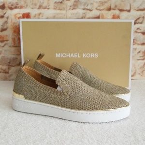 Michael Kors Gold Slip-On Sneakers